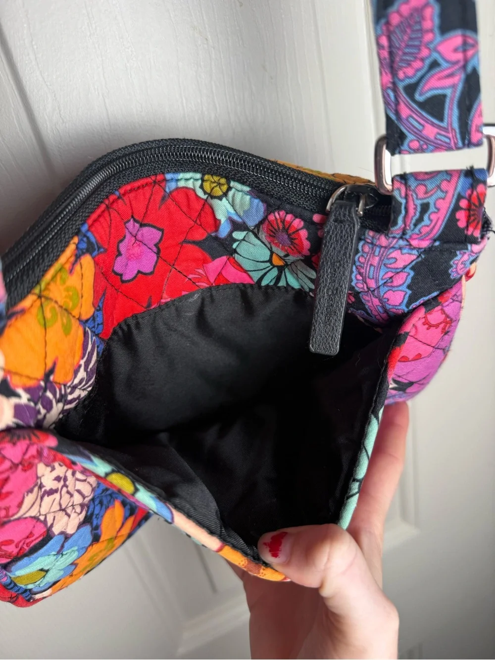 Vera Bradley Floral Fiesta Little Hipster Crossbody Bag USED Retired Pattern